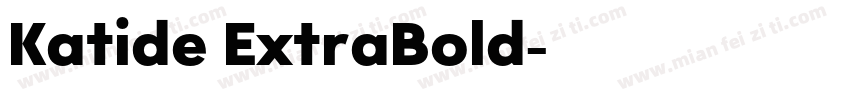 Katide ExtraBold字体转换